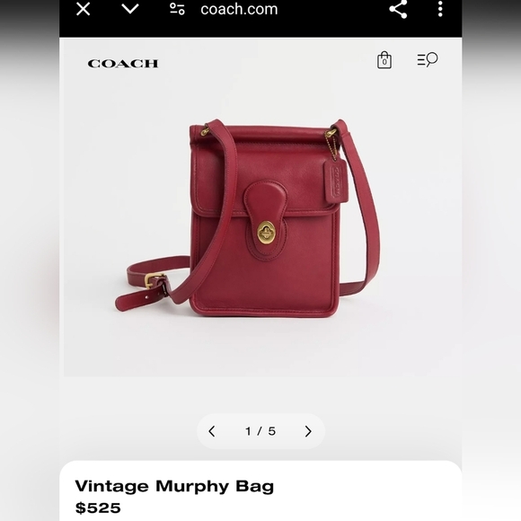 Vintage USA COACH Murphy 9930 Station Classic Leather Crossbody Shoulder Handbag - Picture 5 of 17